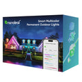 100Ft Matter Smart Multicolor Permanent Outdoor Lights Smarter Kit with Side Clips – Plug-In RGBICW Addressable LED Pucks, Cuttable & Extendable