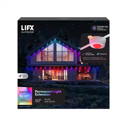 30-Light 50 Ft. Outdoor Plug-In RGB+W Integrated LED Smart Wi-Fi Novelty White String-Light Extension Set (2-Pack)