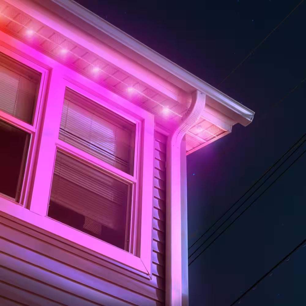 30-Light 50 Ft. Outdoor Plug-In RGB+W Integrated LED Smart Wi-Fi Novelty White String-Light Extension Set (2-Pack)