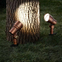 300 Lumen Low Voltage Brass LED Waterproof Outdoor Landscape Path Light and Spot Light Kit (6-Pack)