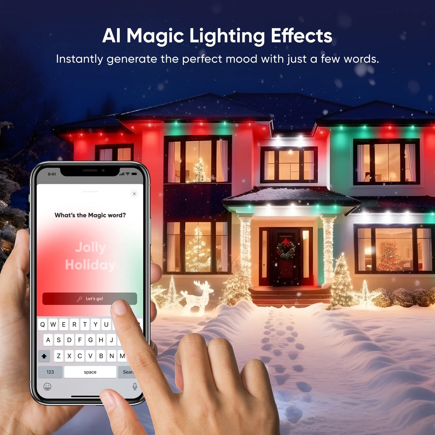 100Ft Matter Smart Multicolor Permanent Outdoor Lights Smarter Kit with Side Clips – Plug-In RGBICW Addressable LED Pucks, Cuttable & Extendable