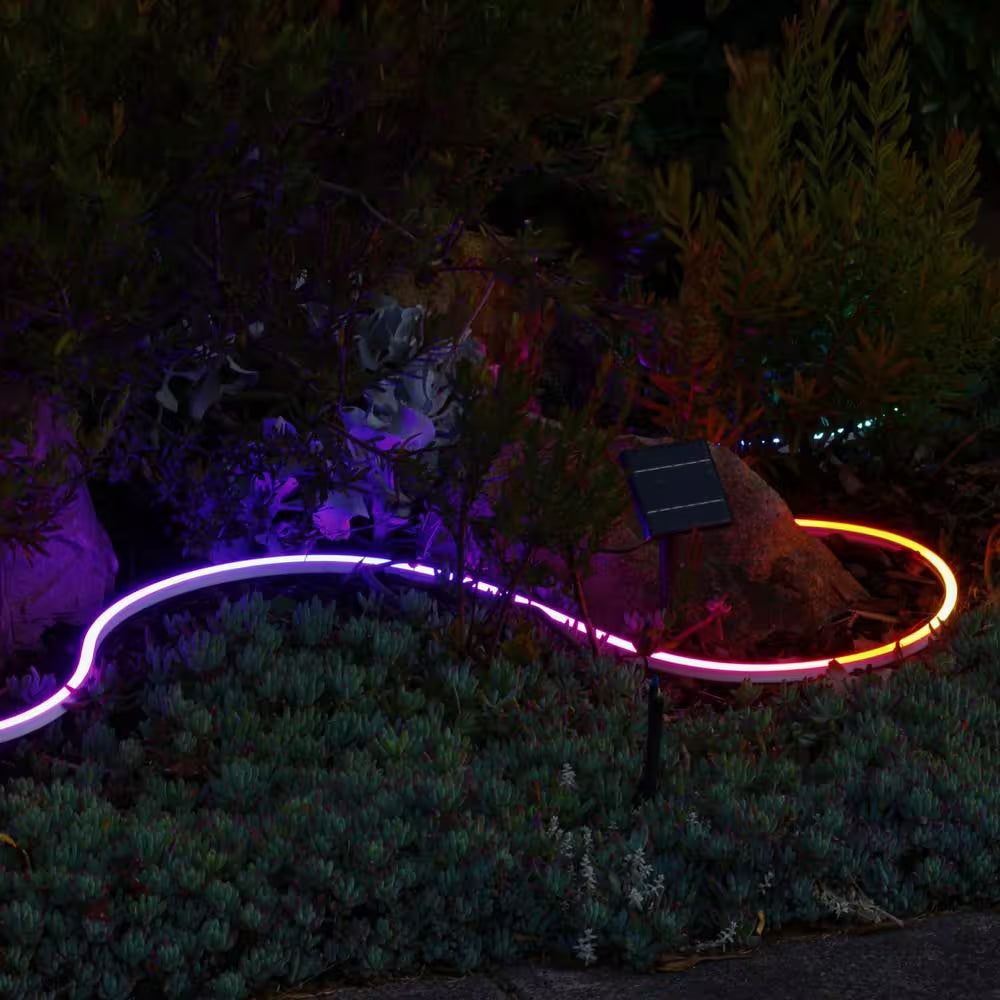 16 Ft. Smart Wi-Fi RGBW 120V Plug-In/12V Neon Flex Integrated LED Outdoor Rope Light Works Alexa/Hey Google/Homekit/Siri