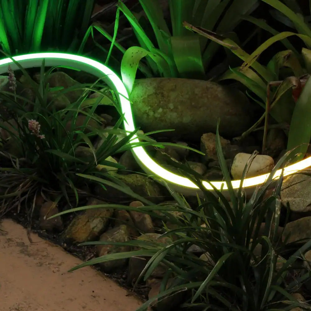 16 Ft. Smart Wi-Fi RGBW 120V Plug-In/12V Neon Flex Integrated LED Outdoor Rope Light Works Alexa/Hey Google/Homekit/Siri