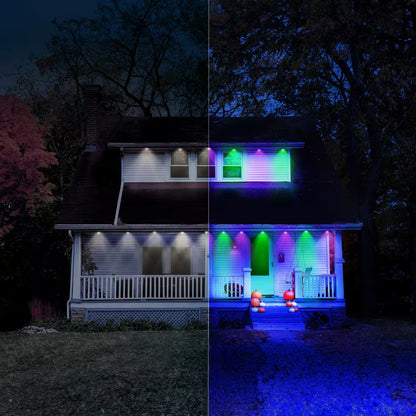 30-Light 50 Ft. Outdoor Plug-In RGB+W Integrated LED Smart Wi-Fi Novelty White String-Light Extension Set (2-Pack)