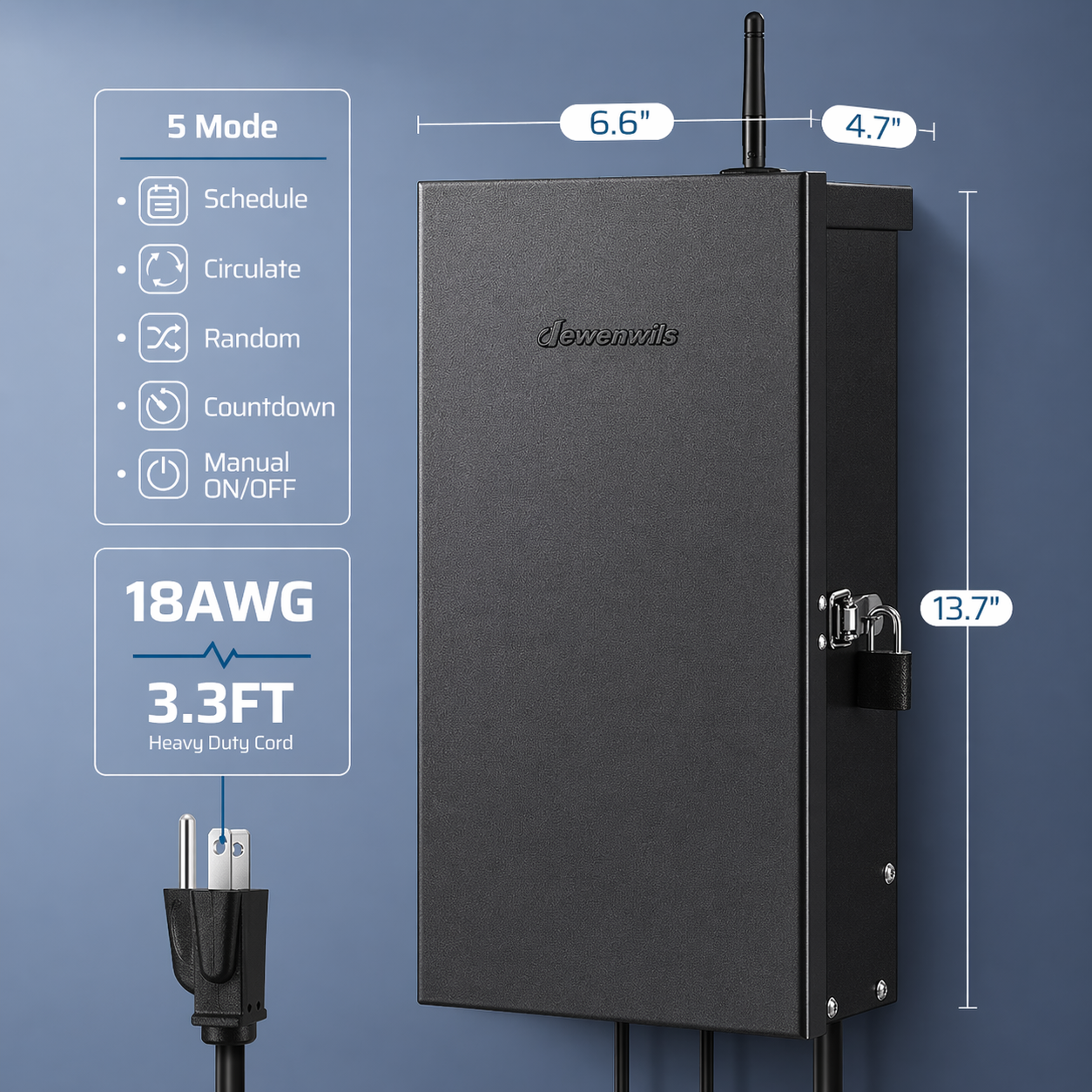 300 Wattage Wi-Fi Low Voltage Metal Landscape Lighting Transformer with 3-Zones, Compatible with Alexa&Google Assistant