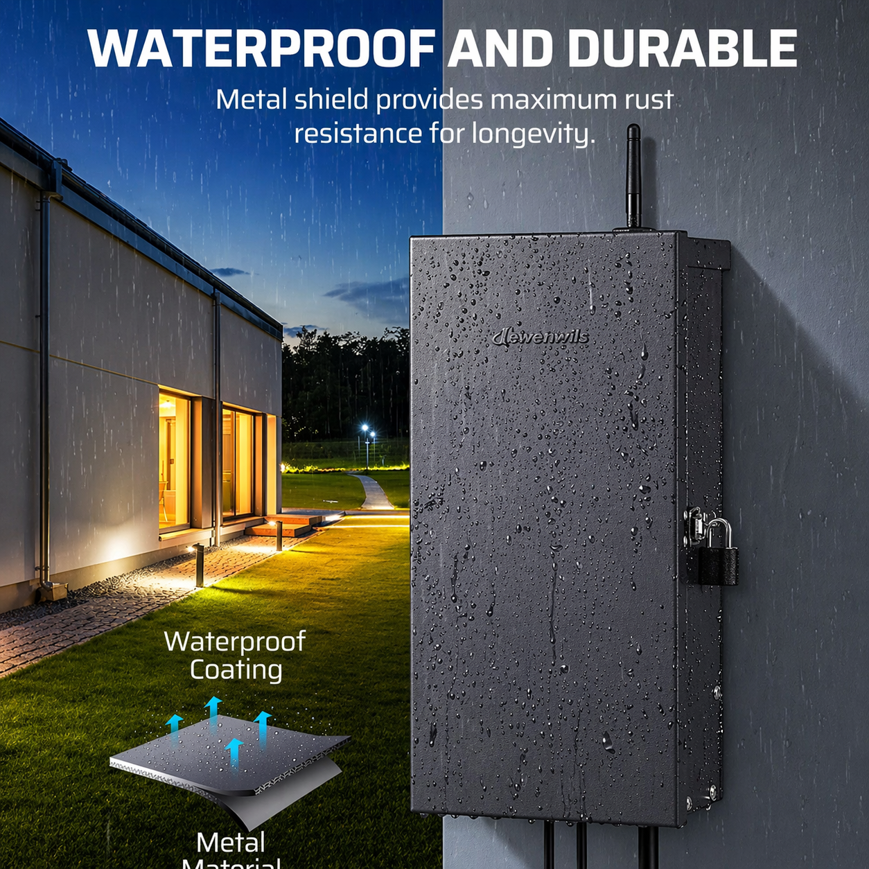 300 Wattage Wi-Fi Low Voltage Metal Landscape Lighting Transformer with 3-Zones, Compatible with Alexa&Google Assistant