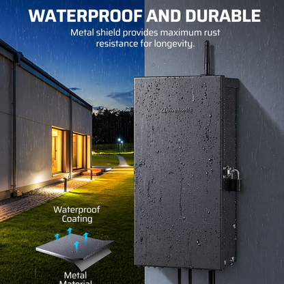 300 Wattage Wi-Fi Low Voltage Metal Landscape Lighting Transformer with 3-Zones, Compatible with Alexa&Google Assistant