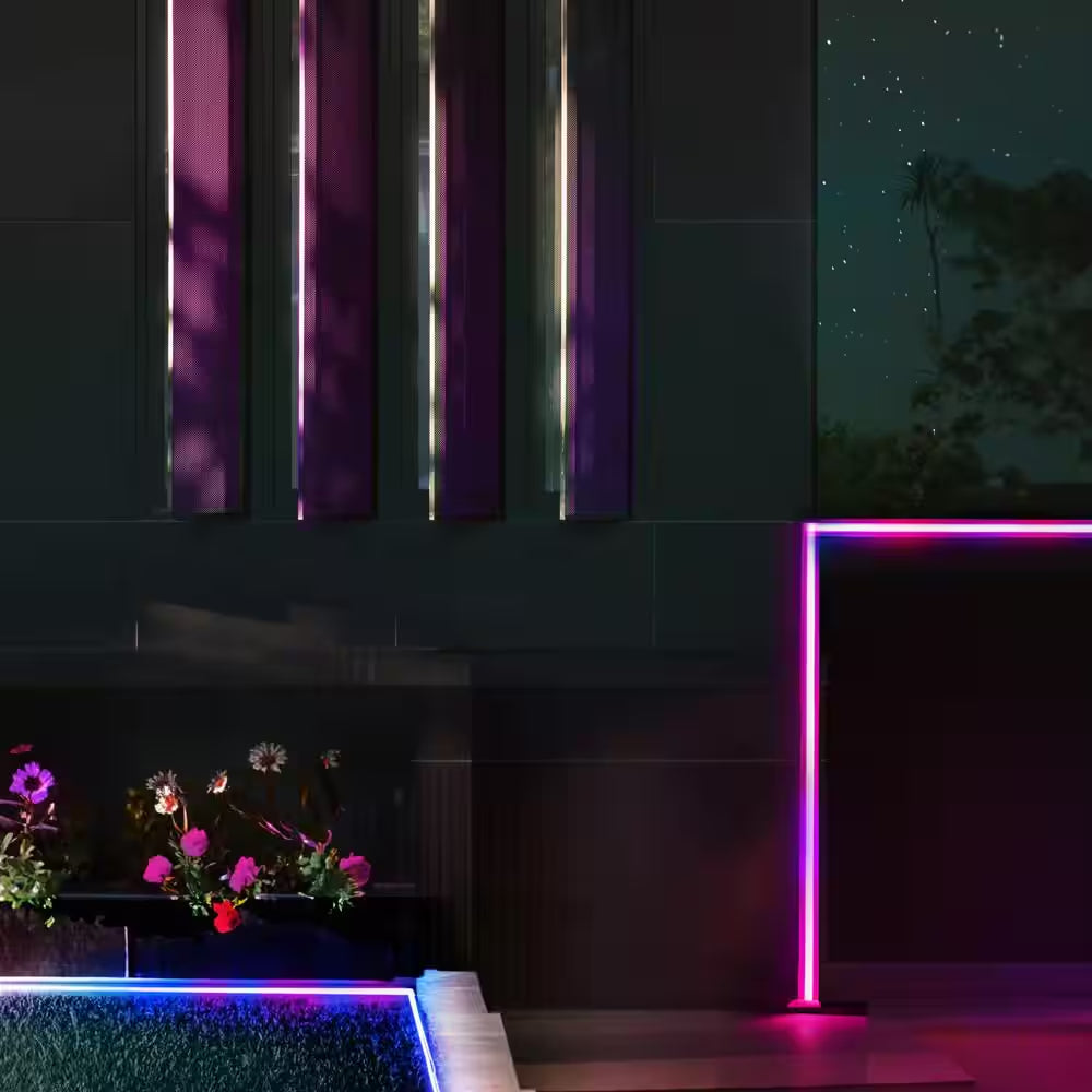 16 Ft. Smart Wi-Fi RGBW 120V Plug-In/12V Neon Flex Integrated LED Outdoor Rope Light Works Alexa/Hey Google/Homekit/Siri